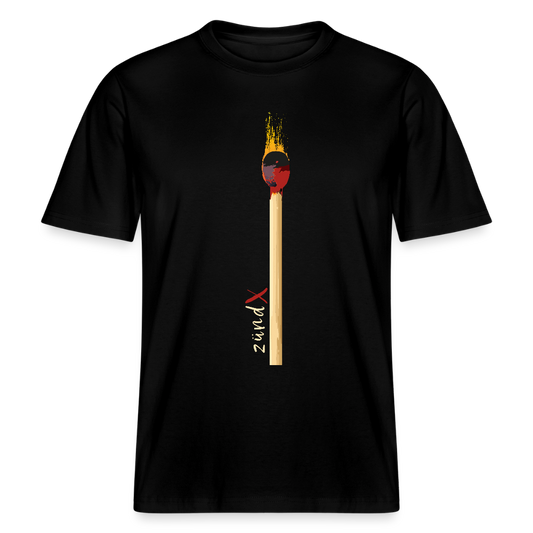 Unisex Bio-T-Shirt mit zündX PRINT - Schwarz