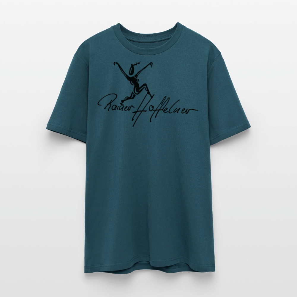 Unisex Bio-T-Shirt mit TUSCHEWEIBCHEN PRINT - Dunkles Petrol