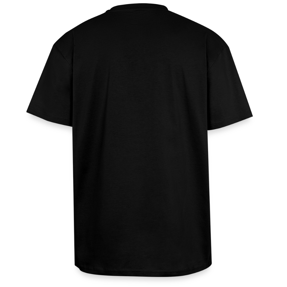 Heavy Oversize T-Shirt mit KNABBRA SAUFA CHILLA PRINT - Schwarz