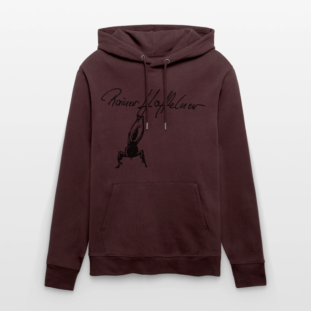 Unisex Bio-Hoodie mit TUSCHEMÄNNCHEN PRINT - Maroon