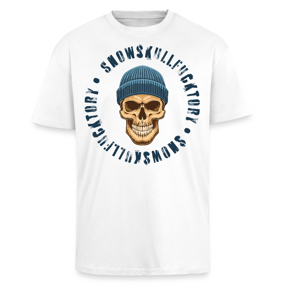 Heavy Oversize T-Shirt mit SNOWSKULL PRINT - Weiß