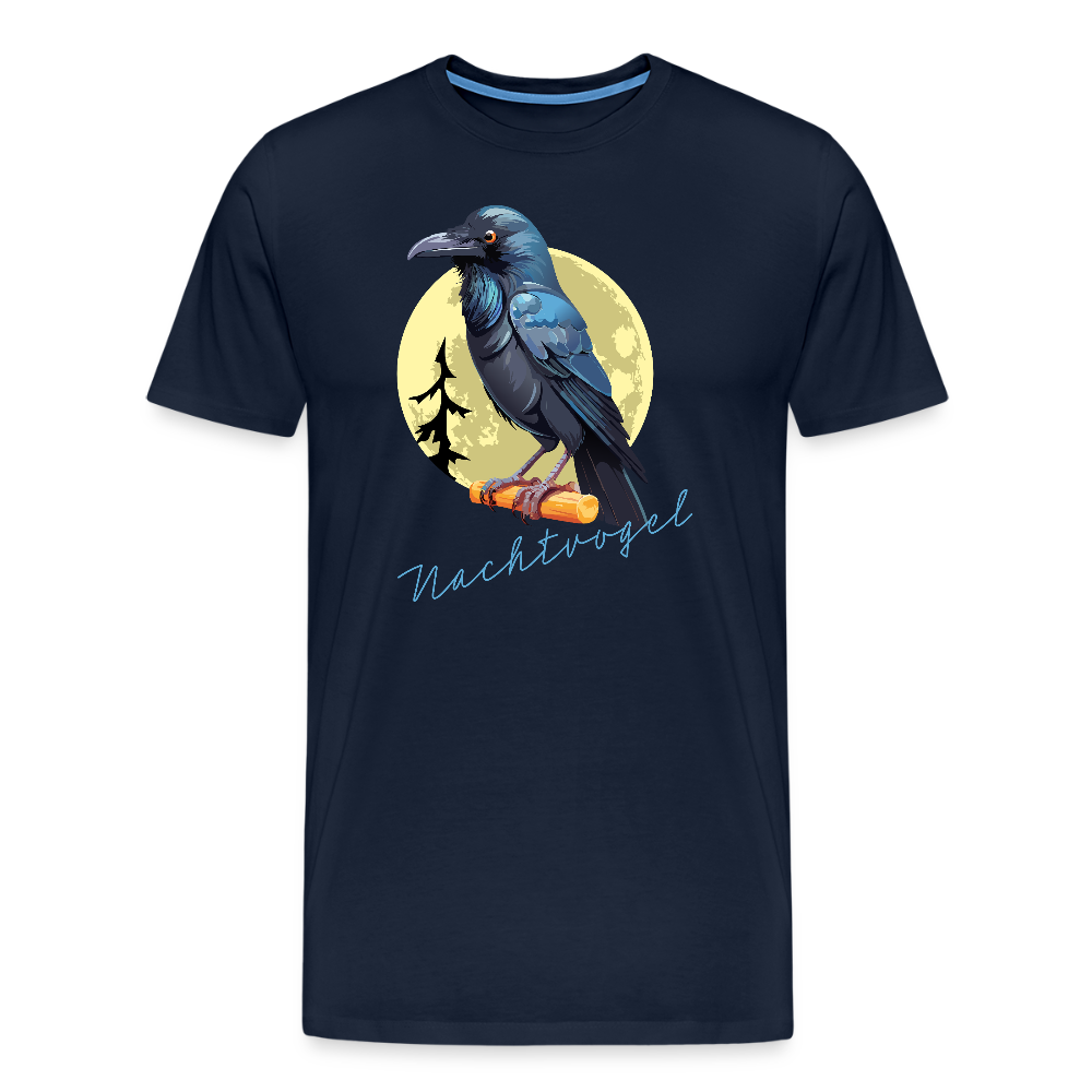 Männer Premium T-Shirt mit NACHTVOGEL PRINT - Navy