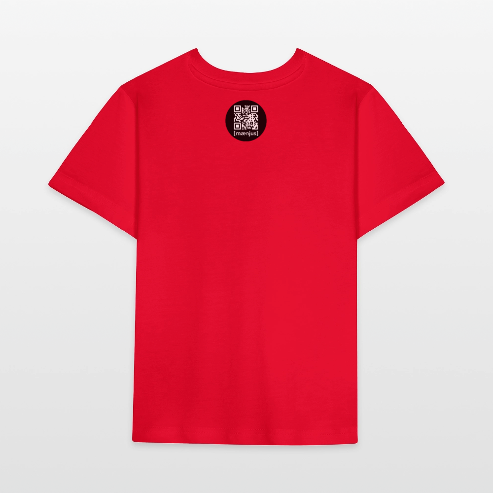 MNJS KIDS Bio T-Shirt mit BE DIFFERENT PRINT - Rot