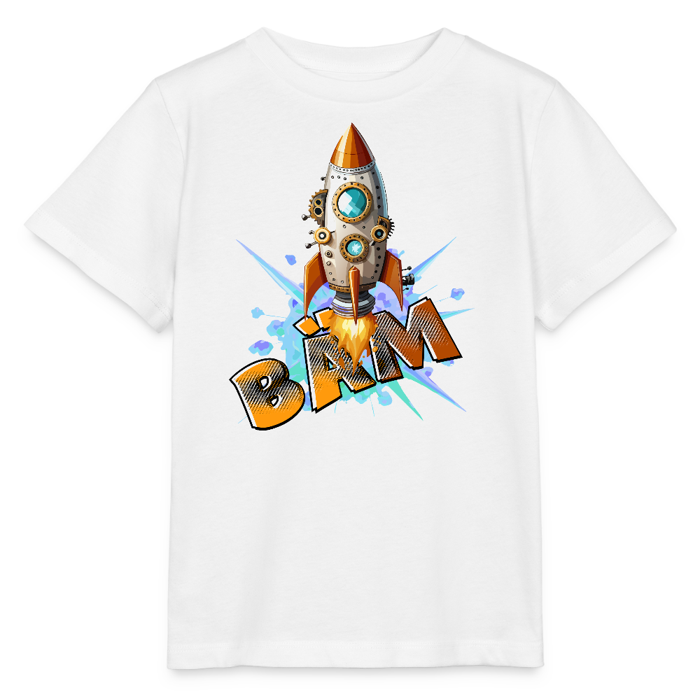 MNJS KIDS Bio T-Shirt mit BÄM PRINT - Weiß