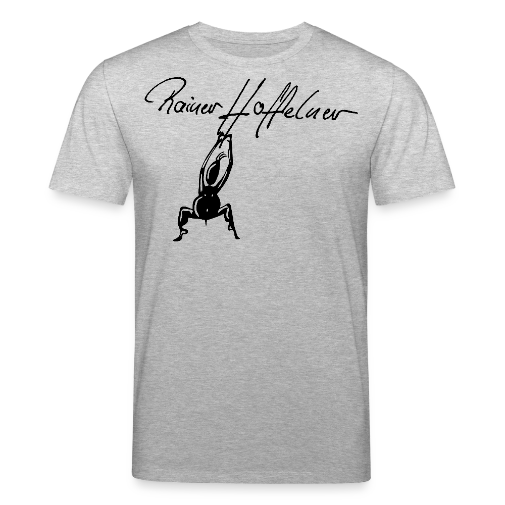 Unisex Bio-T-Shirt mit TUSCHEMÄNNCHEN PRINT - Grau meliert