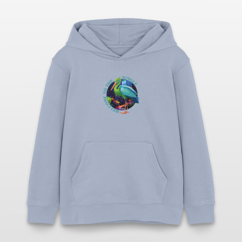 MNJS KIDS Bio-Hoodie mit WELCOME TO THE JUNGLE PRINT - Lavendel-Violett