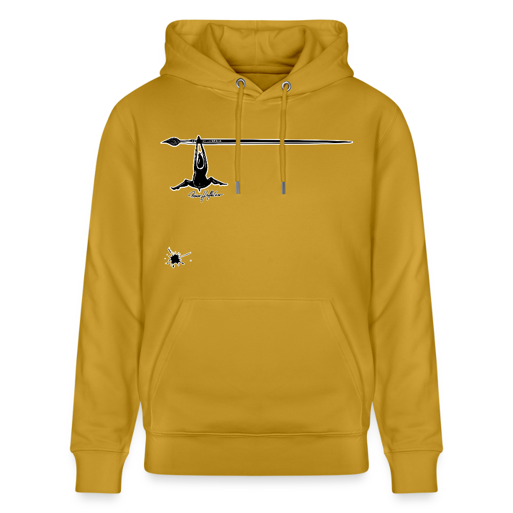 Unisex Hoodie mit TUSCHEMÄNNCHEN PRINT - Ocker
