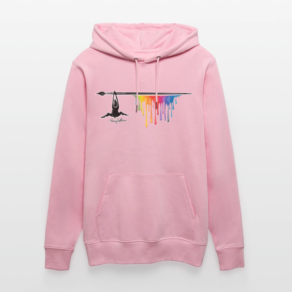 Unisex Hoodie mit TUSCHEMÄNNCHEN PRINT - Hellrosa