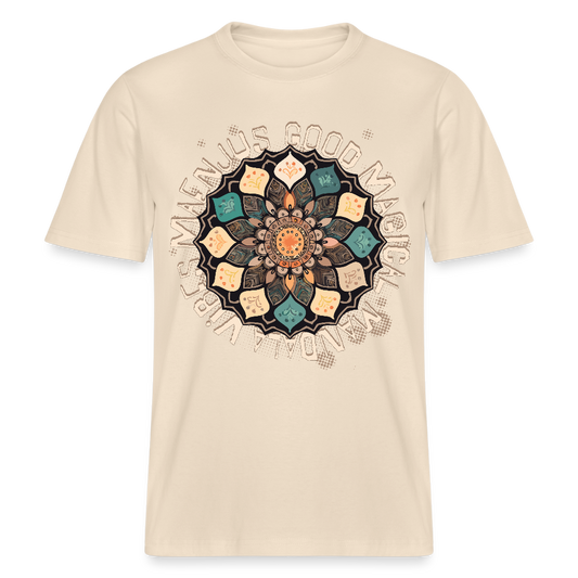 Unisex Bio-T-Shirt mit MANDALA VIBES PRINT - Weißgrau