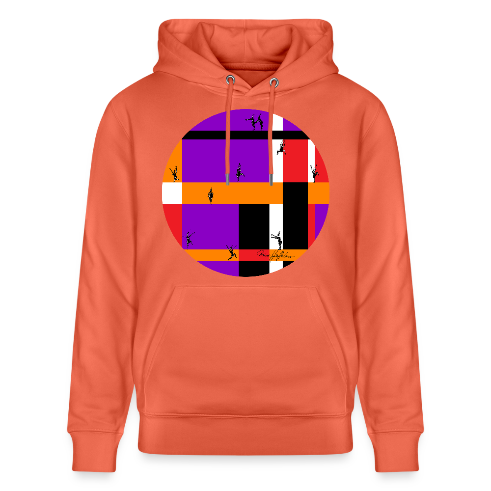 Unisex Bio-Hoodie mit TUSCHEMÄNNCHEN PRINT - Hellrot