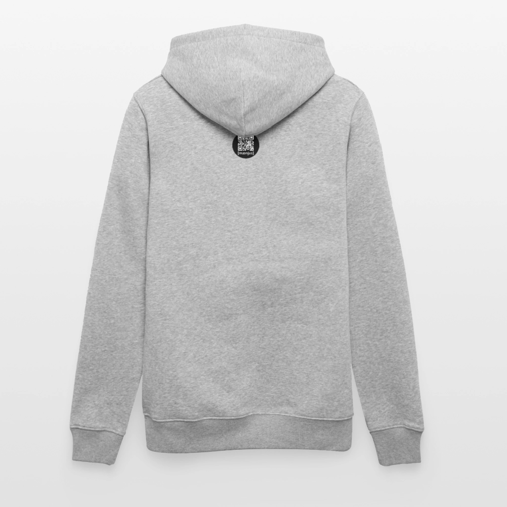 Unisex Hoodie mit WINDROSE PRINT - Grau meliert