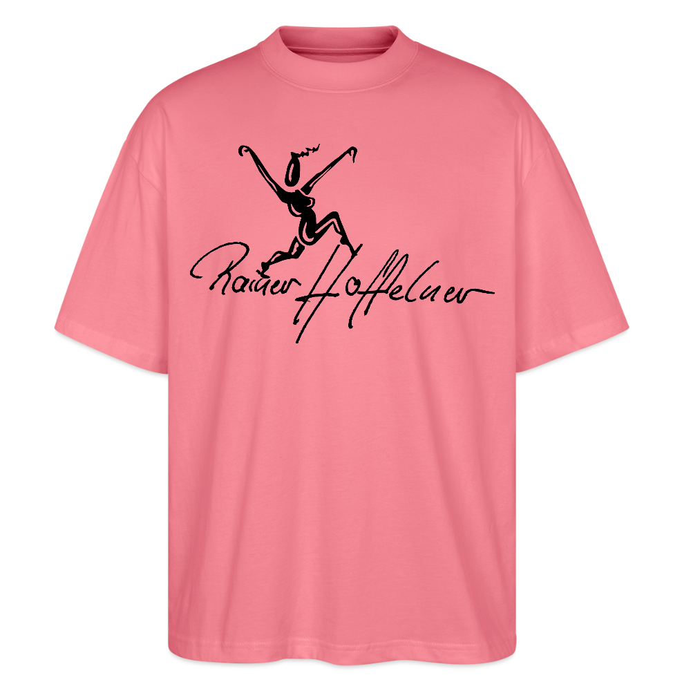 Oversized Unisex T-Shirt mit TUSCHEWEIBCHEN PRINT - Pink