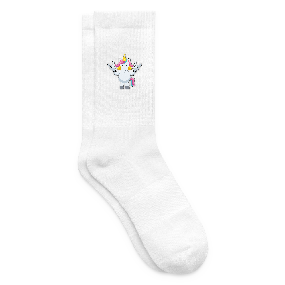Tennissocken mit EINHORN Print - Weiß