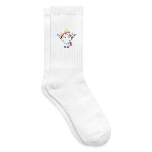 Tennissocken mit EINHORN Print - Weiß