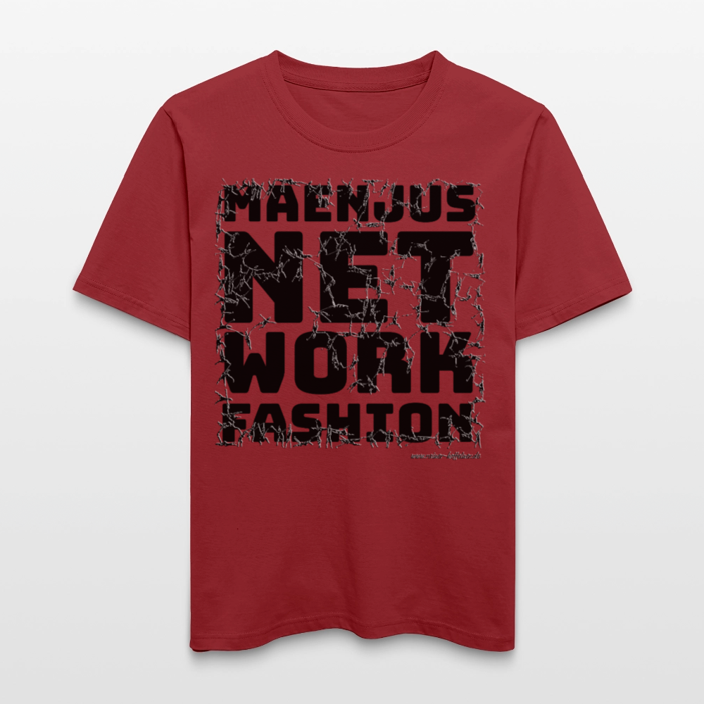 Unisex Bio-T-Shirt mit MAENJUS NETWORK FASHION PRINT - Erdrot