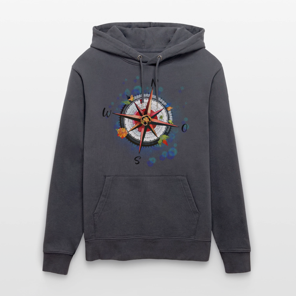 Unisex Hoodie mit WINDROSE PRINT - Indigoblau