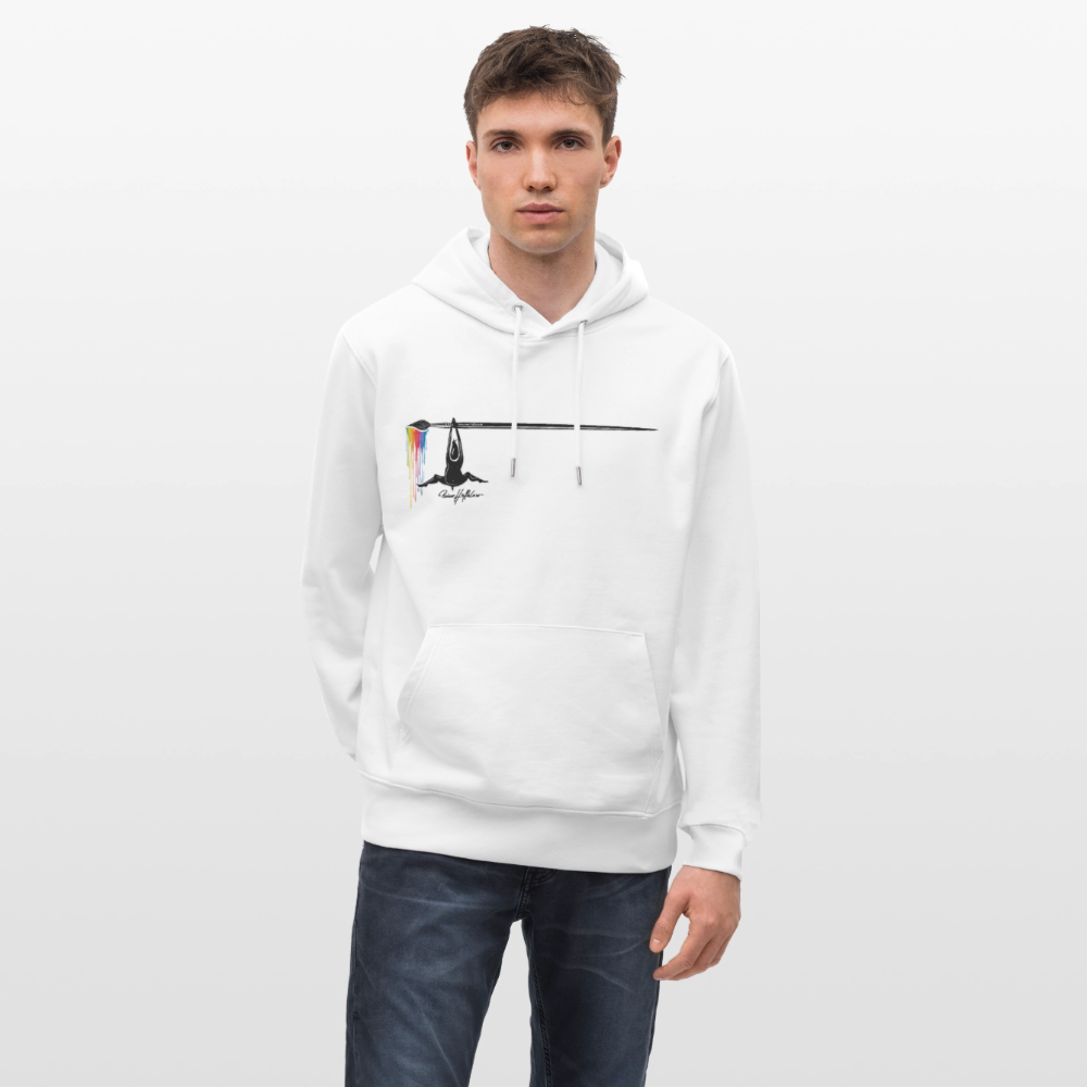 Unisex Hoodie mit TUSCHEMÄNNCHEN PRINT - Weiß