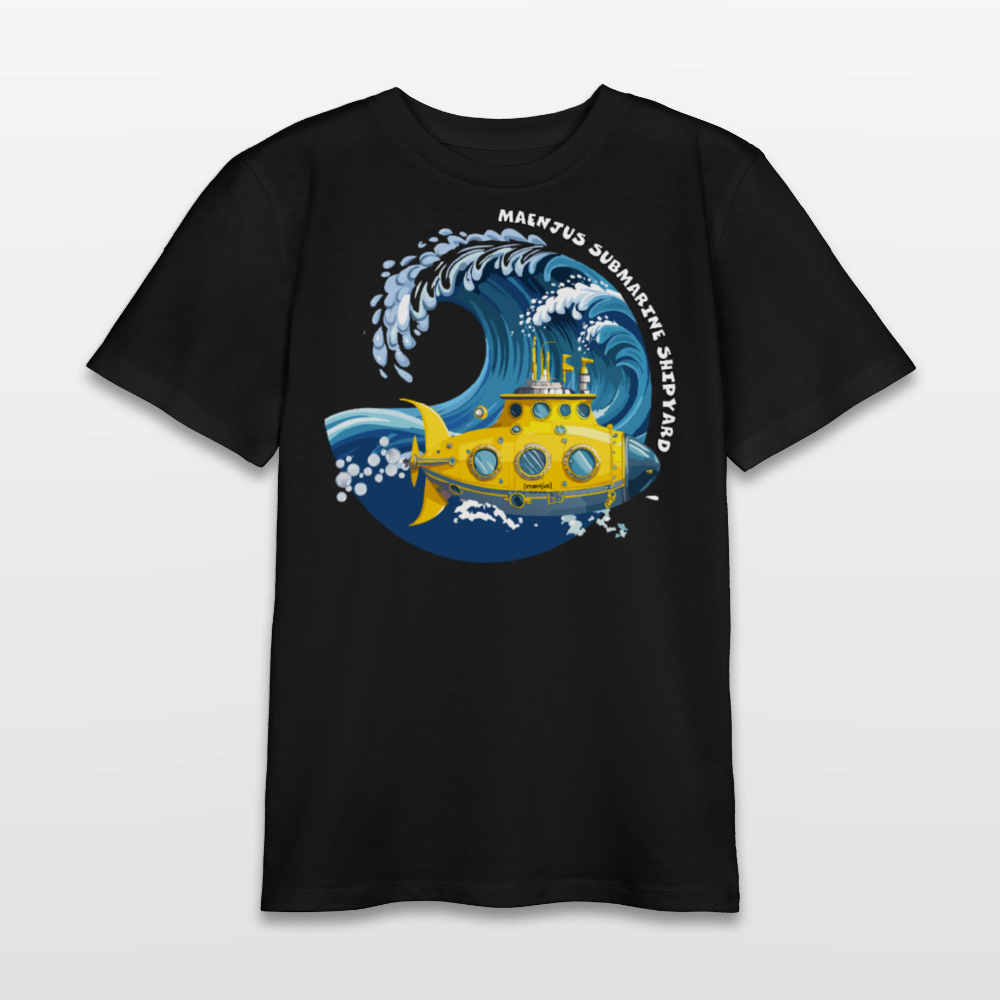 MNJS TEENS Bio T-Shirt mit SUBMARINE SHIPYARD PRINT - Schwarz