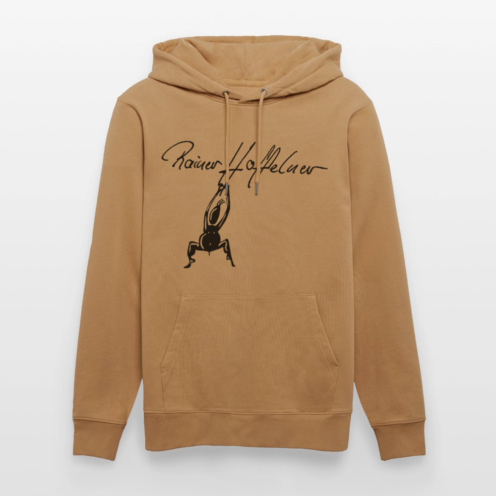 Unisex Bio-Hoodie mit TUSCHEMÄNNCHEN PRINT - Karamell