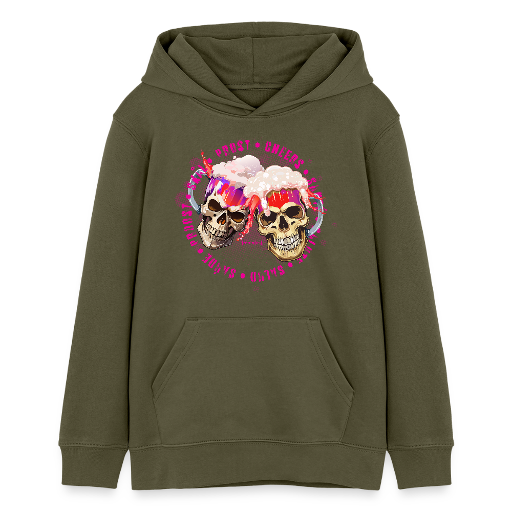 Teens Bio-Hoodie mit OKTOBERFEST EDITION GIRLS PRINT - Khaki