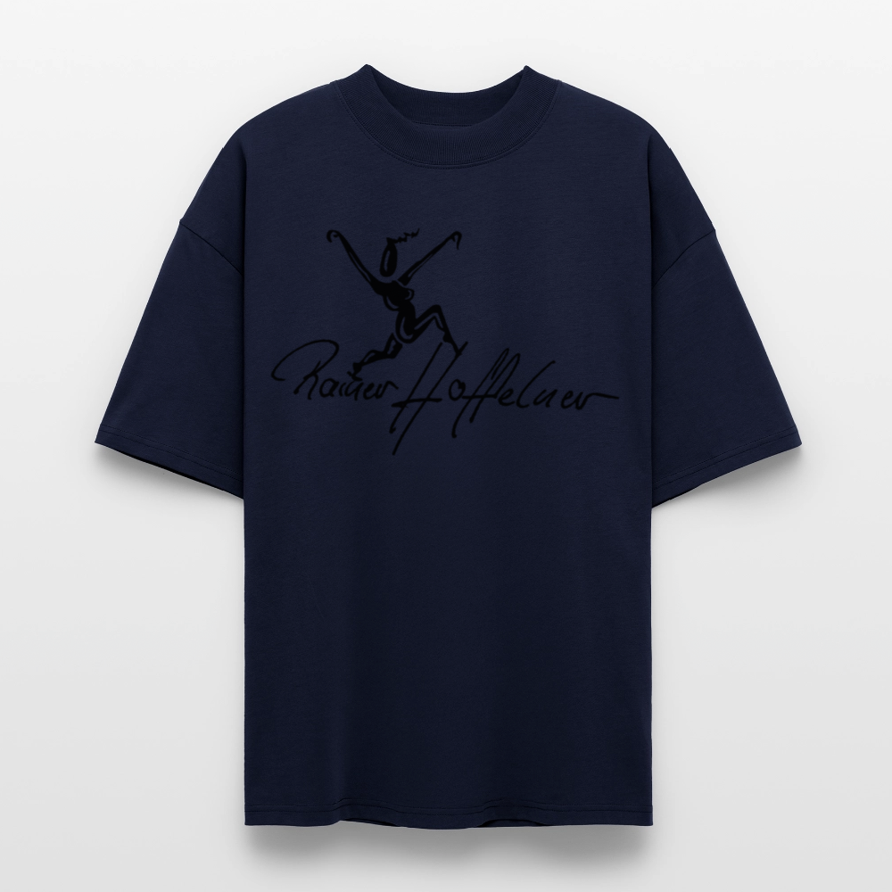 Oversized Unisex T-Shirt mit TUSCHEWEIBCHEN PRINT - Navy
