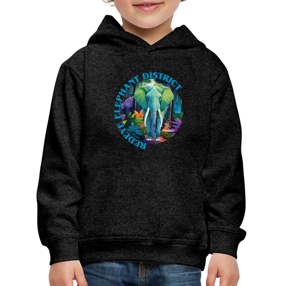 MNJS KIDS Premium Hoodie mit REDEYE ELEPHANT DISTRICT PRINT - Anthrazit