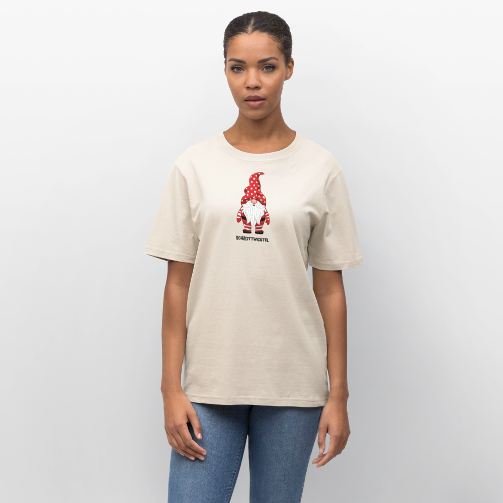 Unisex Bio-T-Shirt mit SCHROTTWICHTEL PRINT - Naturweiß