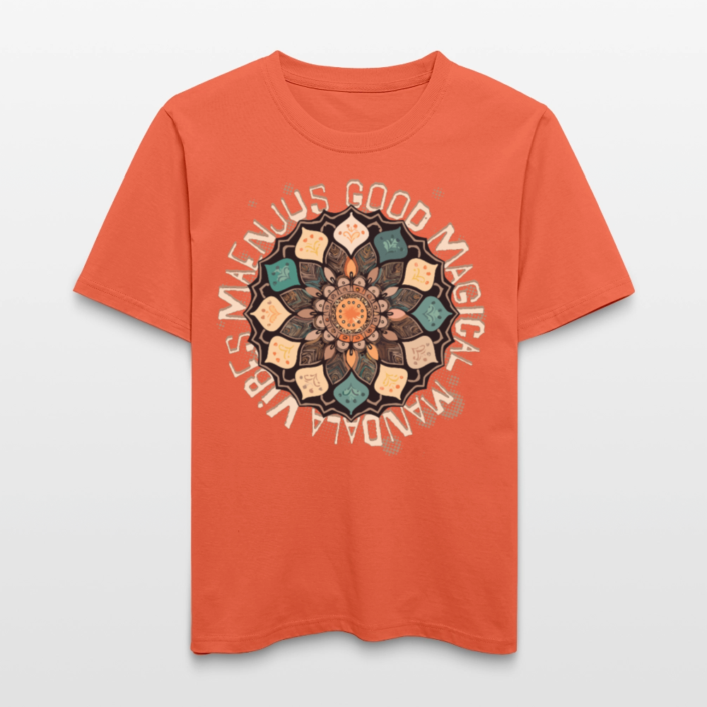 Unisex Bio-T-Shirt mit MANDALA VIBES PRINT - Hellrot