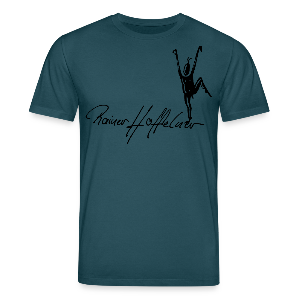Unisex Bio-T-Shirt mit TUSCHEMÄNNCHEN PRINT - Dunkles Petrol