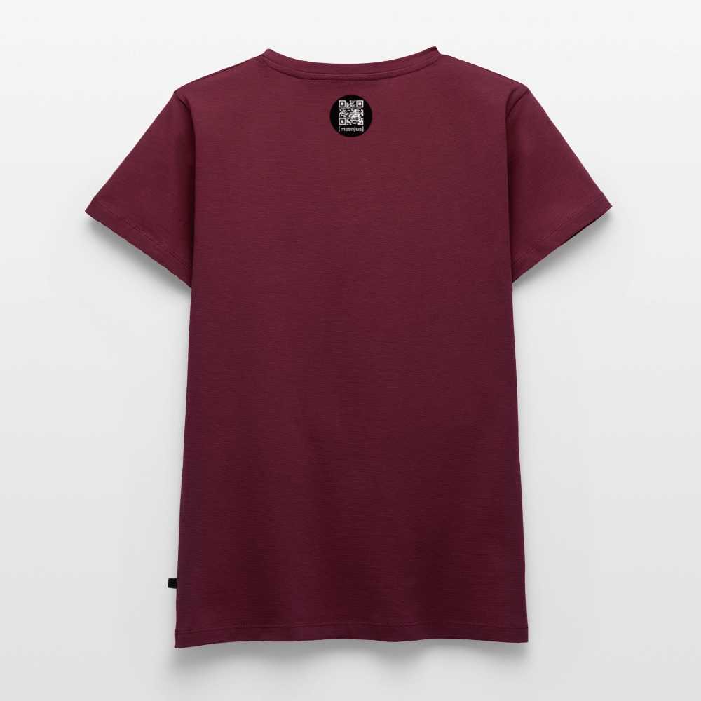 Frauen Premium T-Shirt mit OKTOBERFEST SKULL GIRL PRINT - Burgunderrot