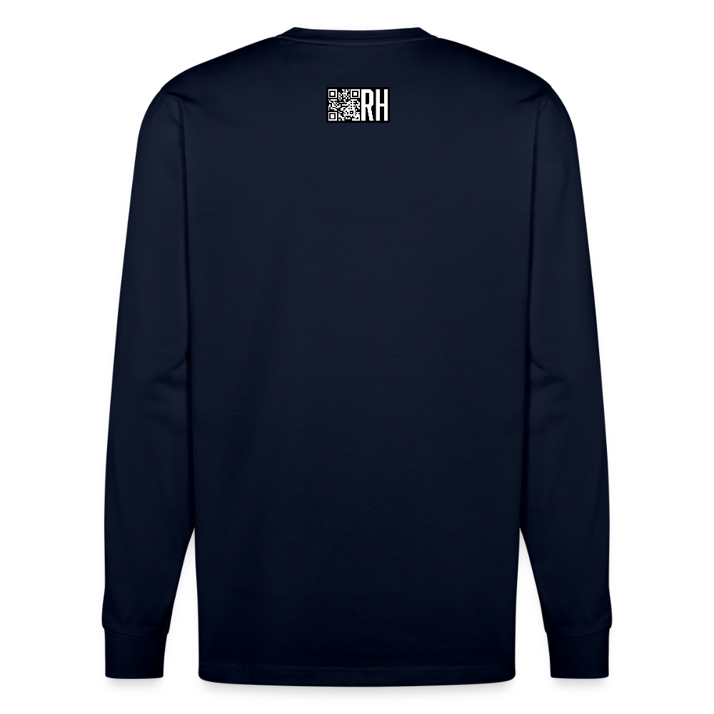 Unisex Bio-Langarmshirt mit DYNAMIC FIELDS PRINT - Navy