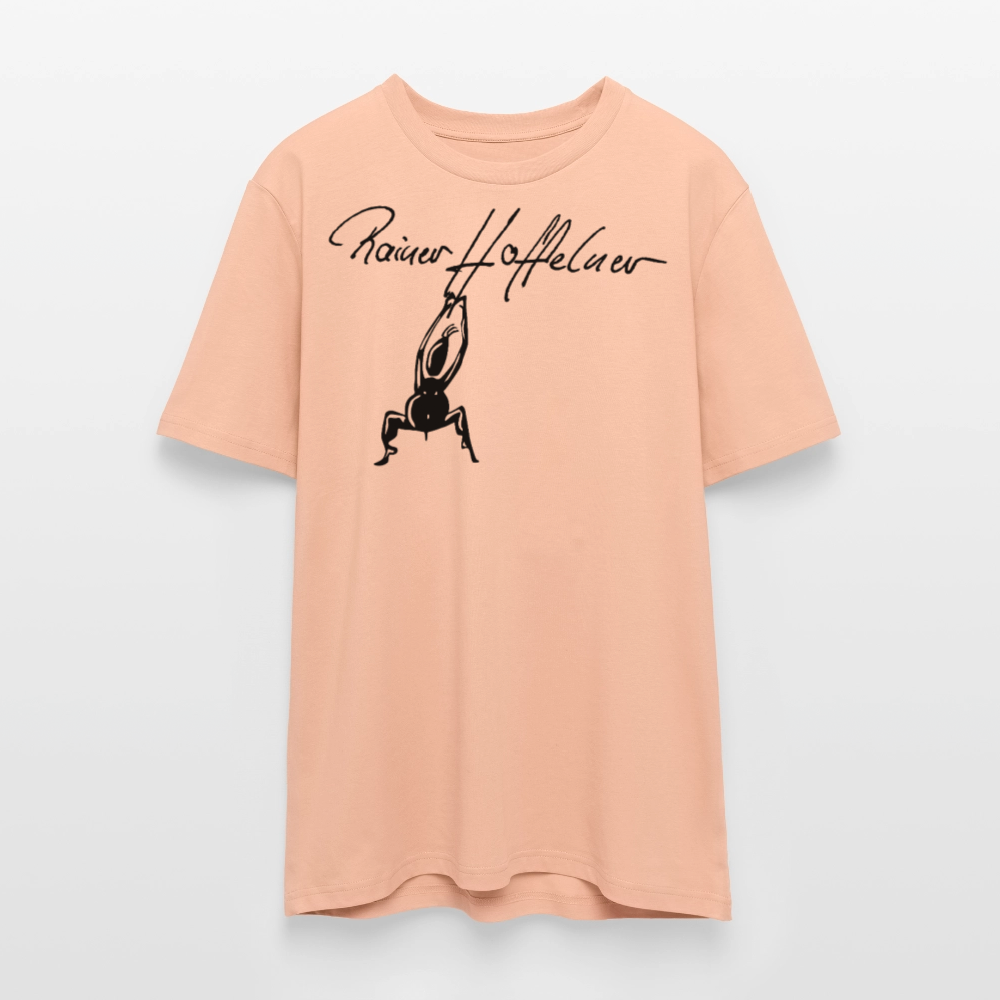 Unisex Bio-T-Shirt mit TUSCHEMÄNNCHEN PRINT - Pfirsich