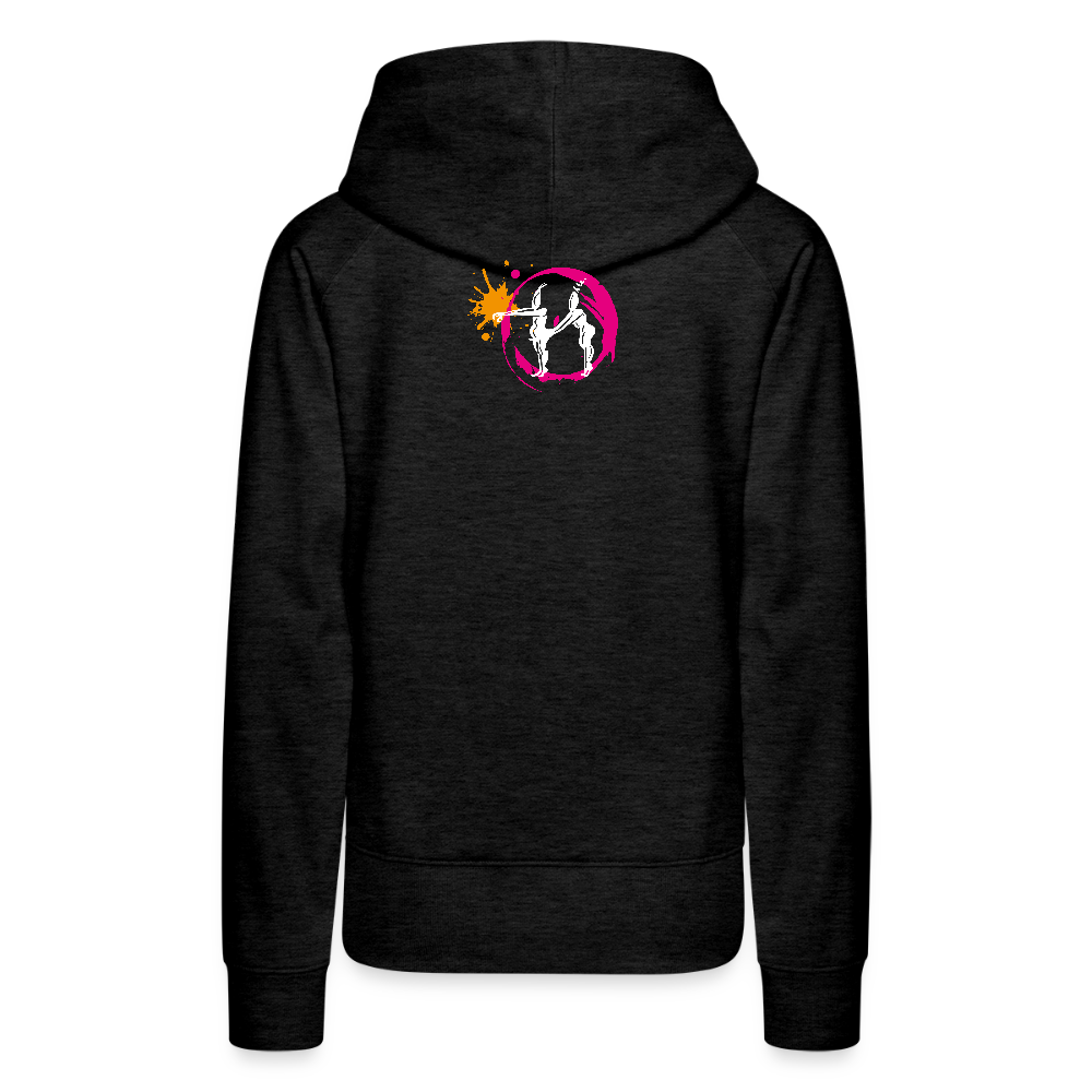 Frauen Premium Hoodie mit ES ESKALIERT EH PRINT - Anthrazit