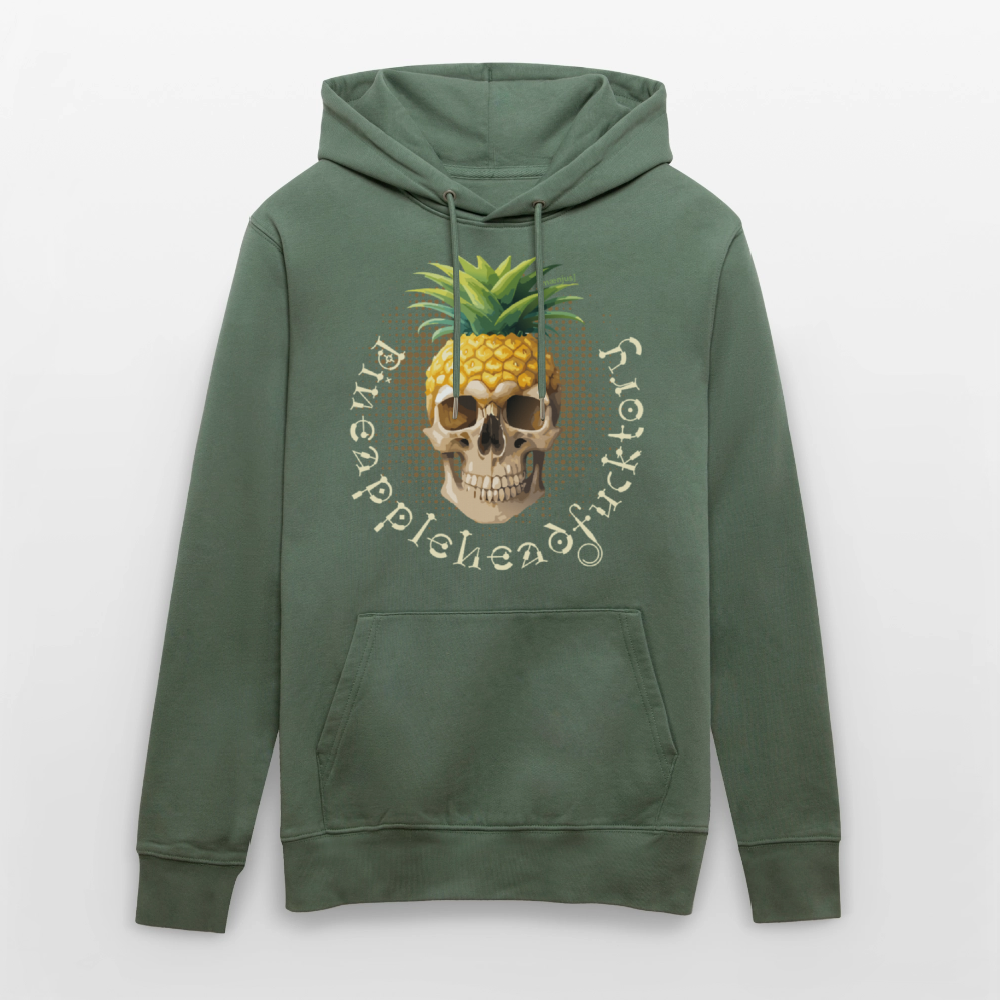 Unisex Hoodie mit PINEAPPLE SKULL PRINT - Tanngrün