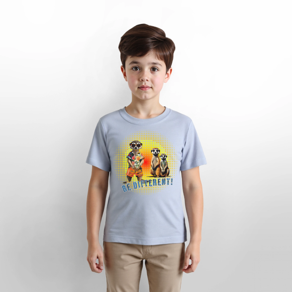 MNJS KIDS Bio T-Shirt mit BE DIFFERENT PRINT - Lavendel-Violett