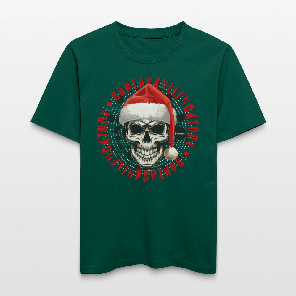 Unisex Bio-T-Shirt mit SANTASKULL FUCKTORY PRINT - Forest