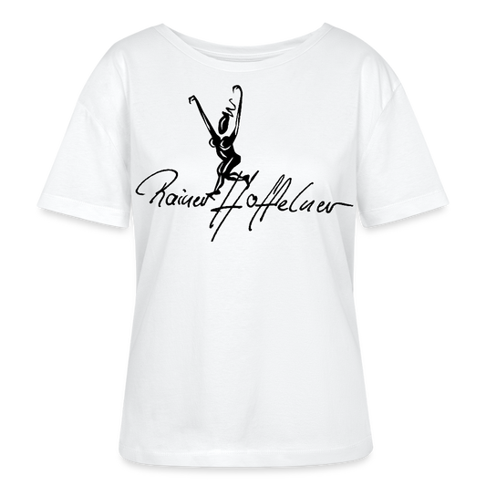 Frauen T-Shirt mit TUSCHEWEIBCHEN PRINT - Weiß