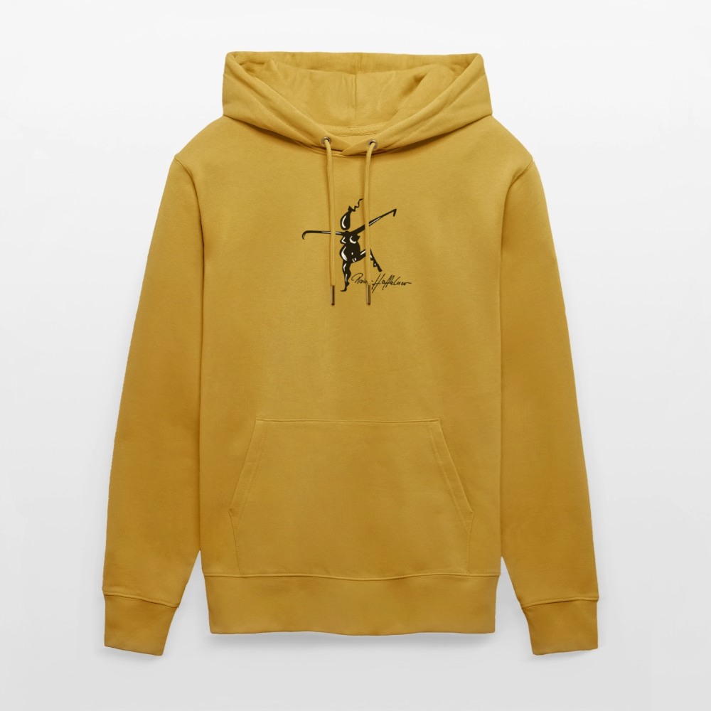 Unisex Bio-Hoodie mit TUSCHEWEIBCHEN PRINT - Ocker