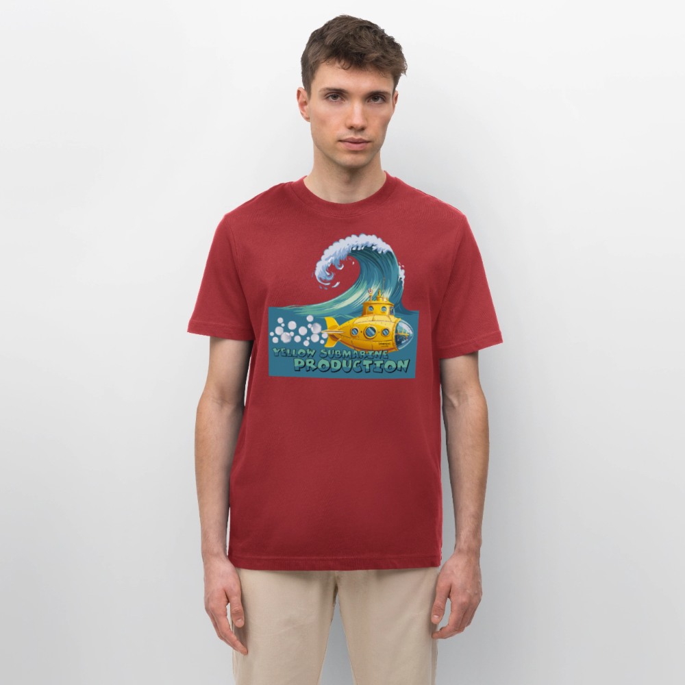 Unisex Bio-T-Shirt mit YELLOW SUBMARINE PRODUCTION PRINT - Erdrot