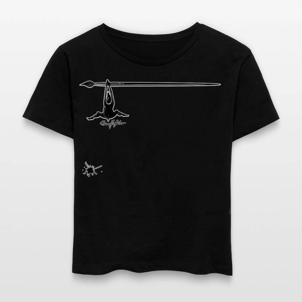 Frauen T-Shirt mit MÄNNLE PRINT - Schwarz