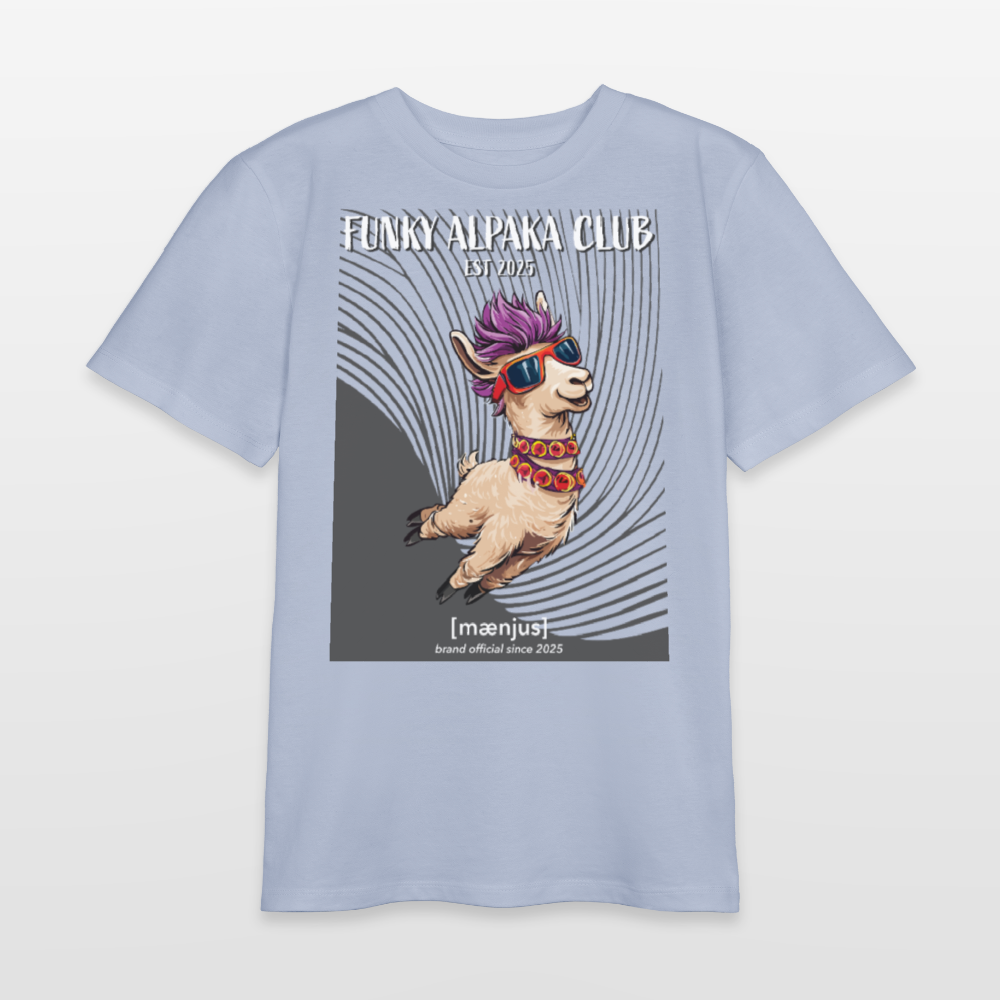 MNJS TEENS Bio T-Shirt mit FUNKY ALPAKA CLUB PRINT - Lavendel-Violett