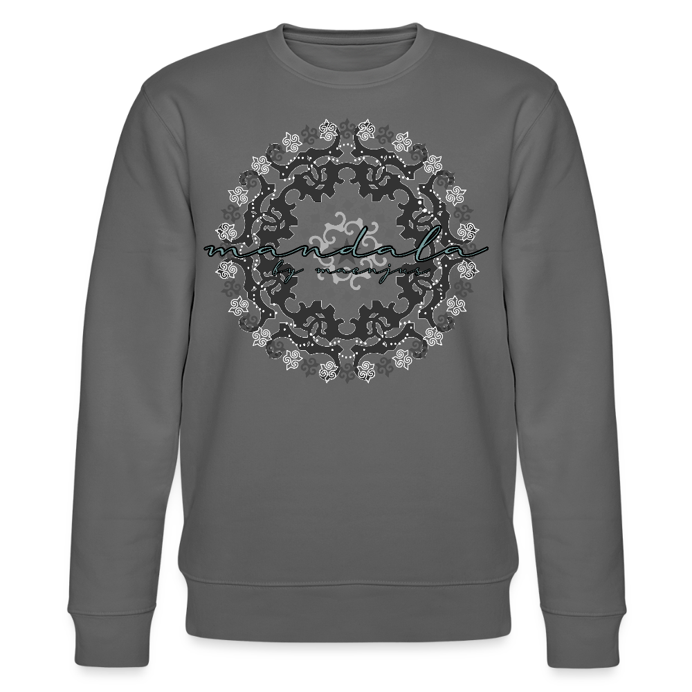 Unisex Bio-Sweatshirt mit BLACK MANDALA PRINT - Anthrazit