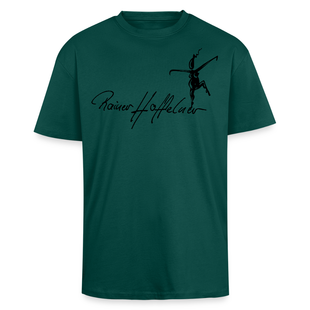 Heavy Oversize T-Shirt mit TUSCHEMÄNNCHEN PRINT - hunter Green