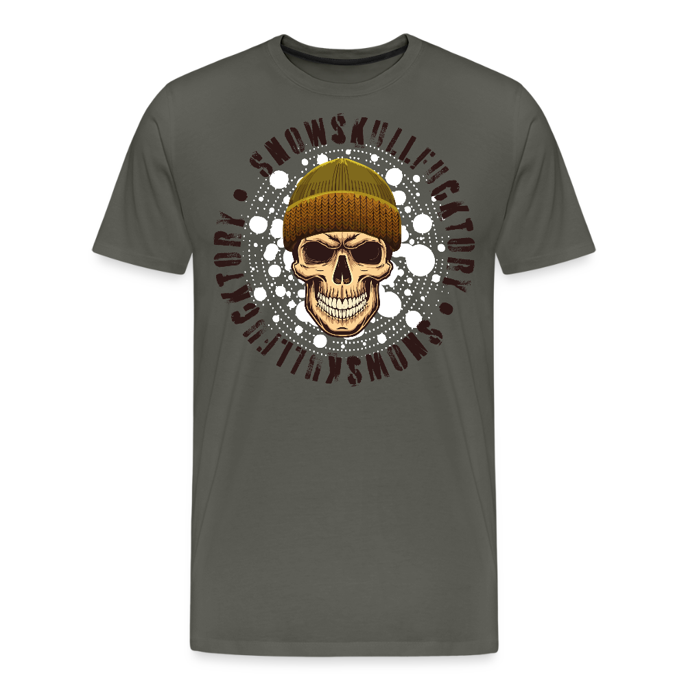 Männer Premium T-Shirt mit SNOWSKULL PRINT - Asphalt
