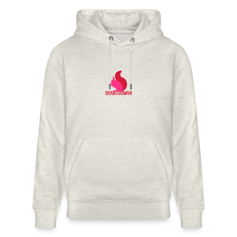 Unisex Bio-Hoodie mit OACHKATZL PRINT - Beige meliert