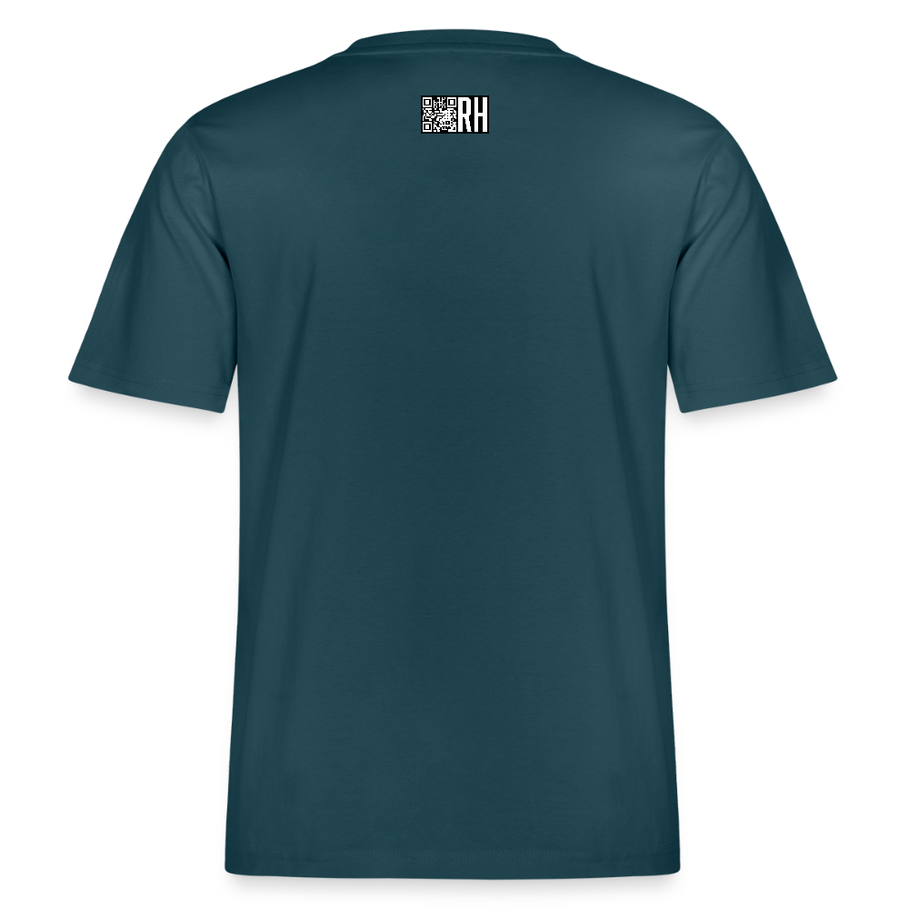 Unisex Bio-T-Shirt mit MAENJUS NETWORK FASHION PRINT - Dunkles Petrol