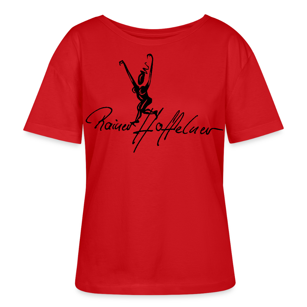 Frauen T-Shirt mit TUSCHEWEIBCHEN PRINT - Rot