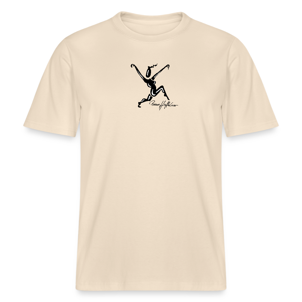 Unisex Bio-T-Shirt mit TUSCHEWEIBCHEN PRINT - Weißgrau