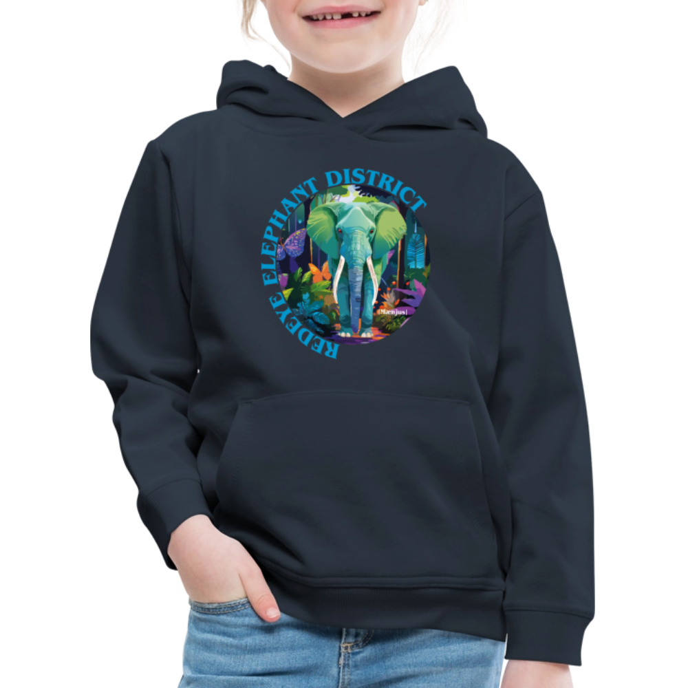 MNJS KIDS Premium Hoodie mit REDEYE ELEPHANT DISTRICT PRINT - Navy