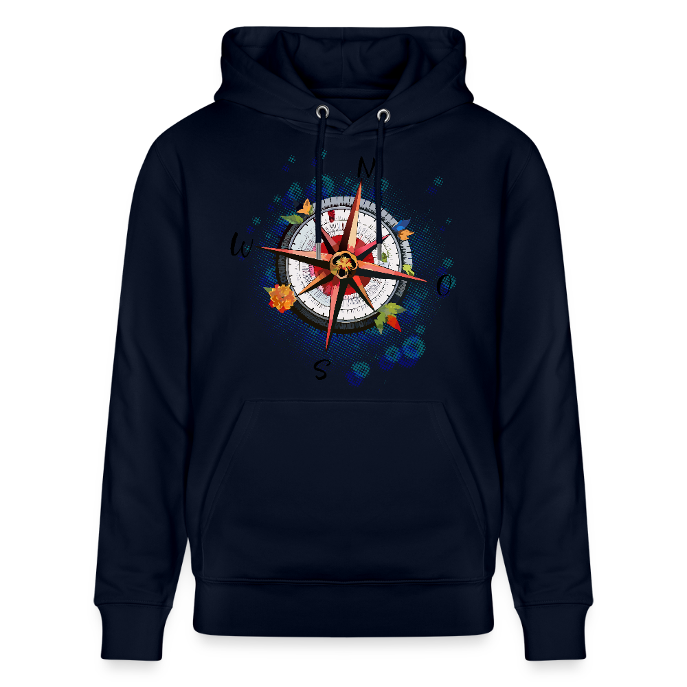 Unisex Hoodie mit WINDROSE PRINT - Navy